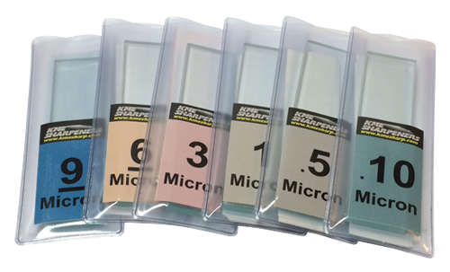 KME 5x Diamond Lapping Films on Tempered Soda Lime Glass Blank - Choose from 0.1, 0.5, 1, 3, 6, 9 Microns