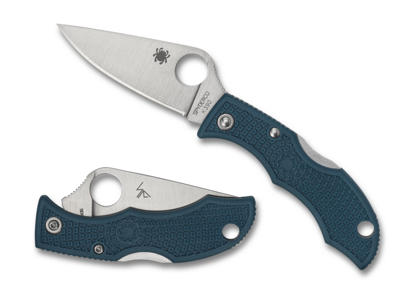 Spyderco Ladybug 1.97" K390 Blue FRN Folding Knife LFP3K390