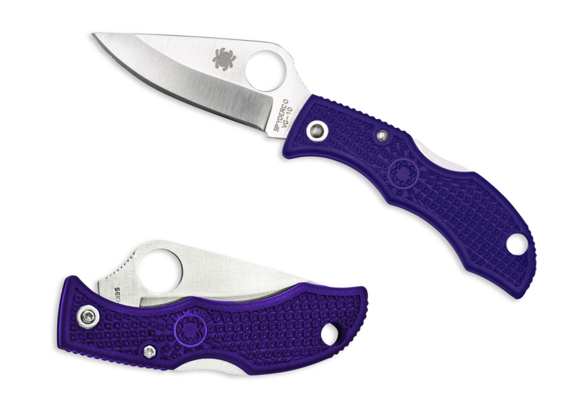 Spyderco Ladybug 1.94" VG-10 Purple FRN Folding Knife LPRP3