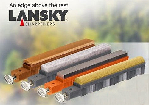 Lansky Variety Sampler 4-Pack Hone Set - Leather, Arkansas, Diamond, Curved - VAR4