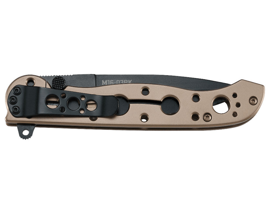 CRKT M16-03BK 3.55" Black Sandvik 12C27 Bronze Folding Knife