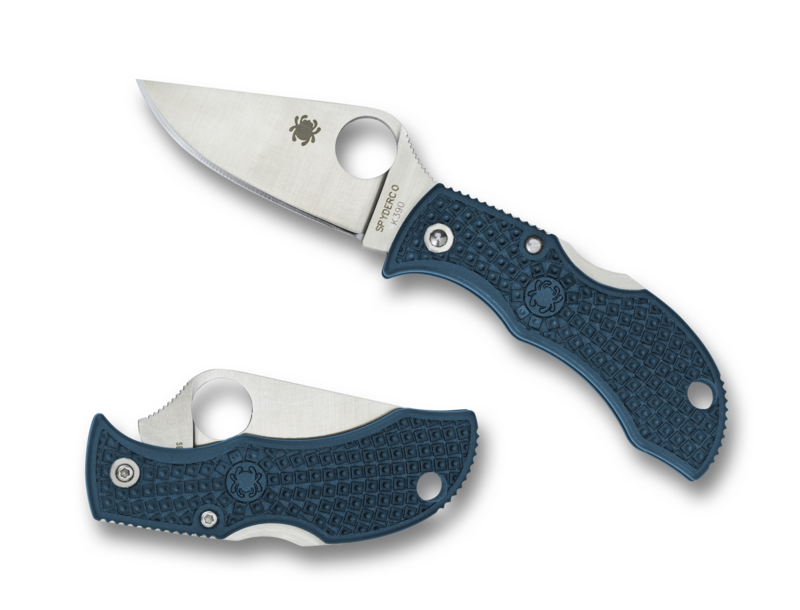 Spyderco Manbug 1.97" K390 Blue FRN Folding Knife MFPK390