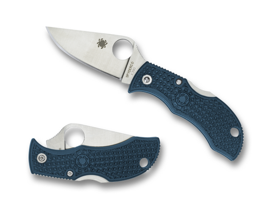 Spyderco Manbug 1.97" K390 Blue FRN Folding Knife MFPK390