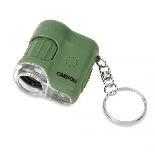 Carson MicroMini 20x Pocket Microscope with LED Flashlight and UV Light - Green MM-280G