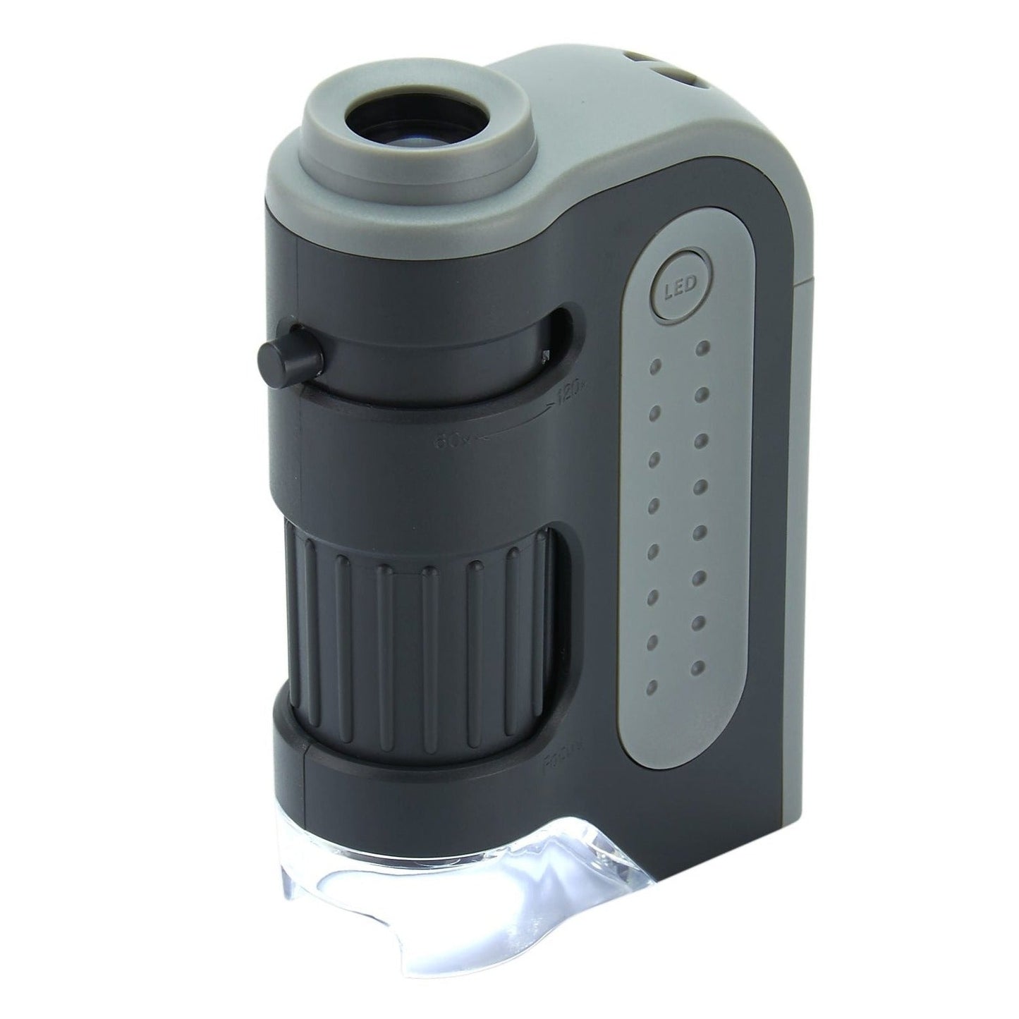 Carson MicroBrite Plus 60x-120x LED Lighted Zoom Pocket Microscope MM-300