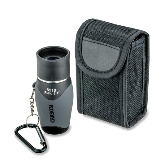 Carson MiniMight 6x18mm Pocket Monocular with Carabiner Clip MM-618