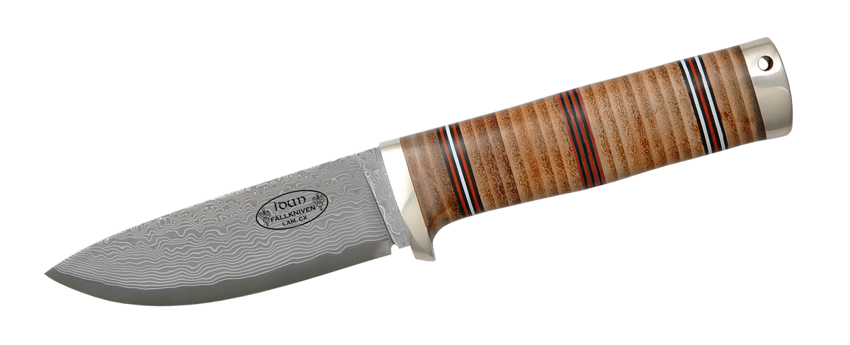 Fallkniven NL5cxL Northern Light 'Idun' 3.94" Cowry X Damascus Fixed Blade Knife