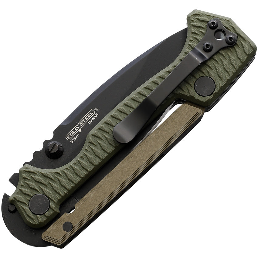 Cold Steel Demko AD-15 Black OD Green Scorpion Lock 3.5" S35VN Folding Knife 58SQ-ODBK