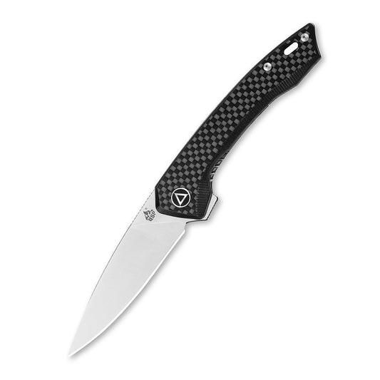 QSP Leopard 3" Sandvik 14C28N Carbon Fiber G10 Folding Knife QS135-A