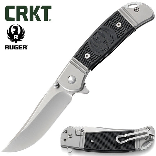 CRKT Ruger 2.42" Hollow-Point Compact Folding Knife with IKBS Flipper - Ken Onion Design - R2303