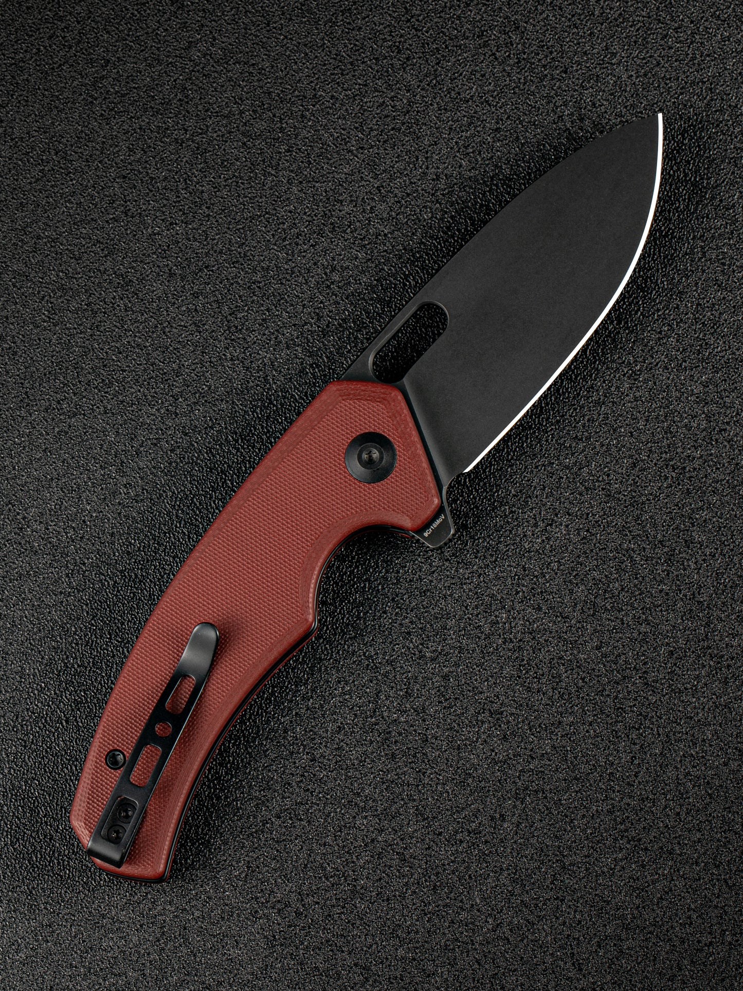 Sencut Acumen 2.98" 9Cr18MoV Black Stonewashed Burgundy G10 Folding Knife SA06B