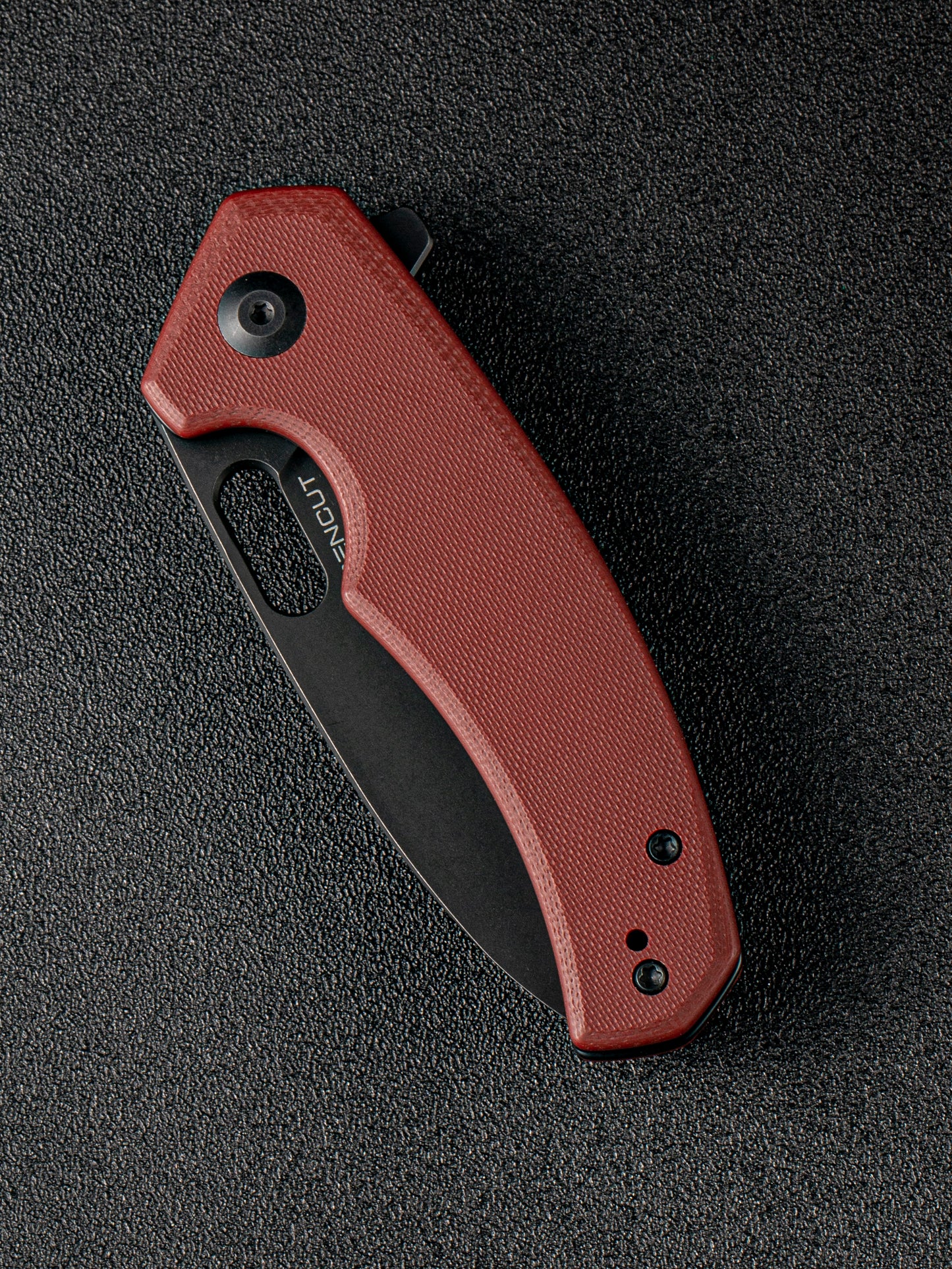 Sencut Acumen 2.98" 9Cr18MoV Black Stonewashed Burgundy G10 Folding Knife SA06B