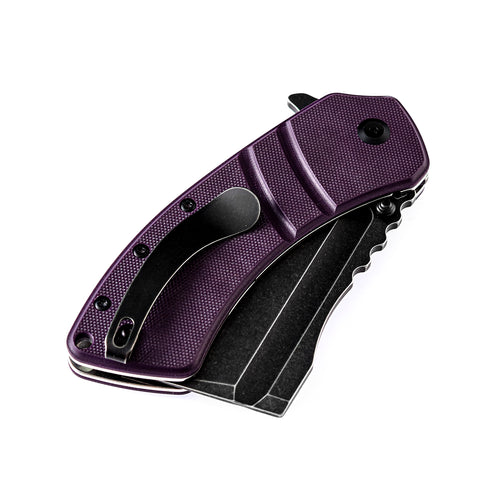 Kansept XL Korvid 3.55" 154CM Purple G10 Folding Cleaver Knife by Koch Tools T1030A4