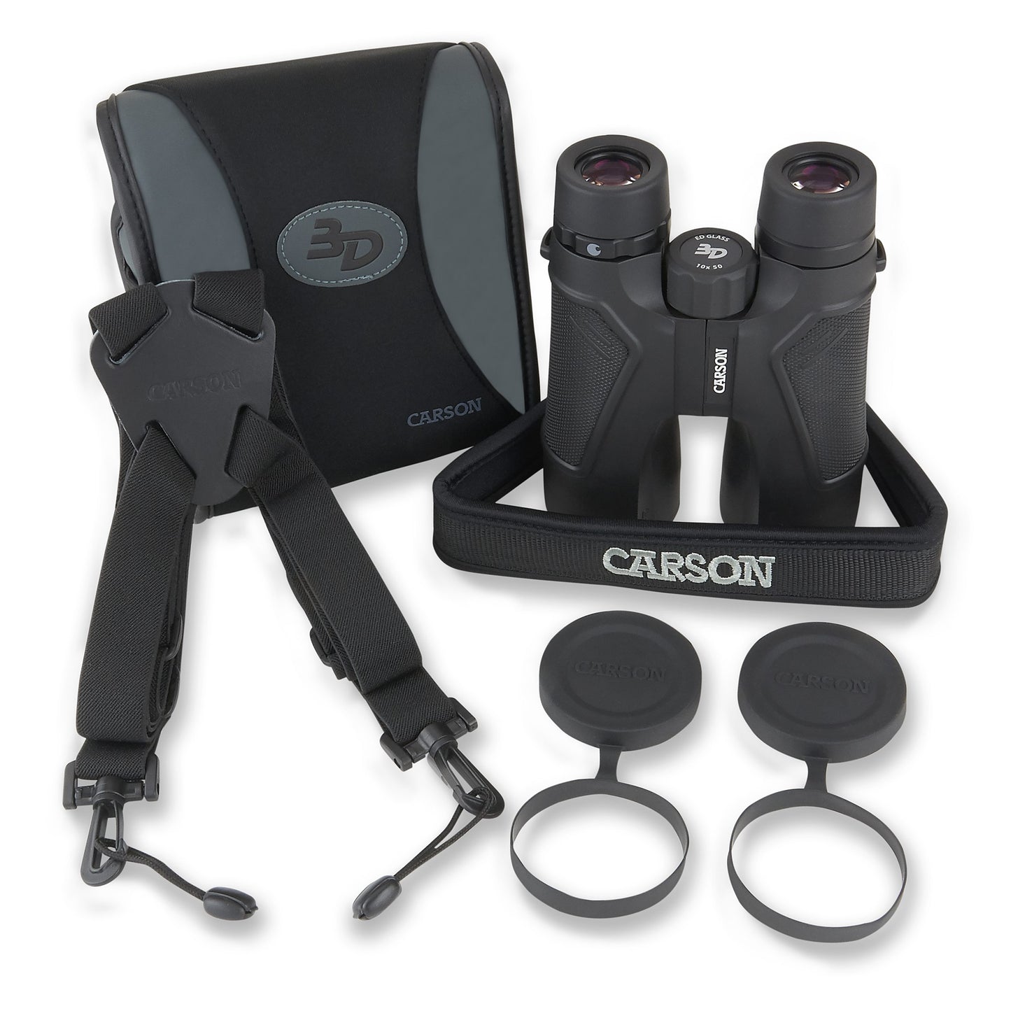 Carson 3D Series 10x50mm Full-Sized High Definition ED Glass Waterproof Binoculars TD-050ED