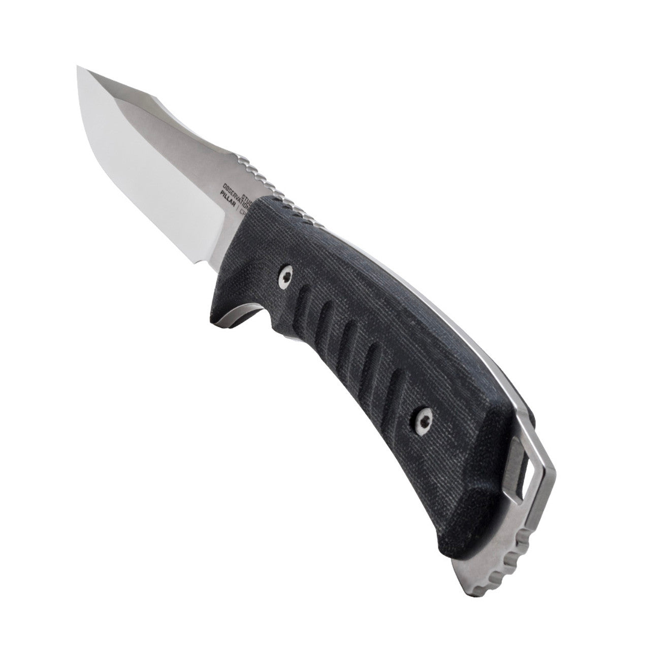 SOG Pillar 5" CPM S35VN Black Canvas Micarta Fixed Blade Knife with Kydex Sheath