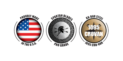 Spartan Blades Damysus 5.5" 1095 Cro-Van Pro Grade Black Canvas Micarta Fixed Blade Knife