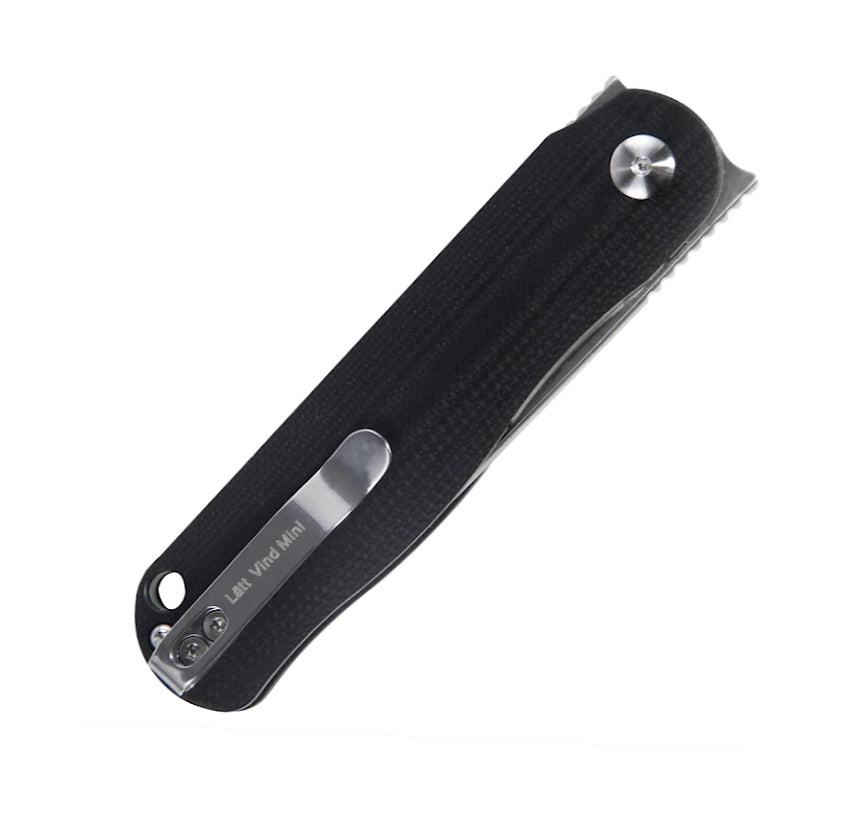 Kizer Latt Vind Mini 3" N690 Black G10 Dual-Flipper Folding Knife V3567