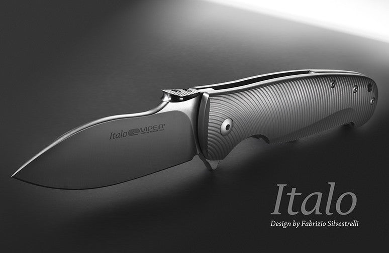 Viper Italo 3.75" M390 Satin Folding Knife with Titanium Handle - Fabrizio Silvestrelli Design - V5944TI