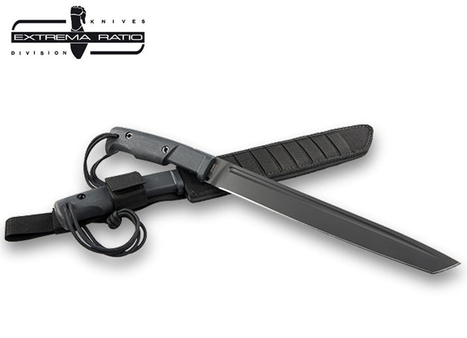 Extrema Ratio Waki Black 11.69" N690 Fixed Blade Knife with MOLLE Sheath
