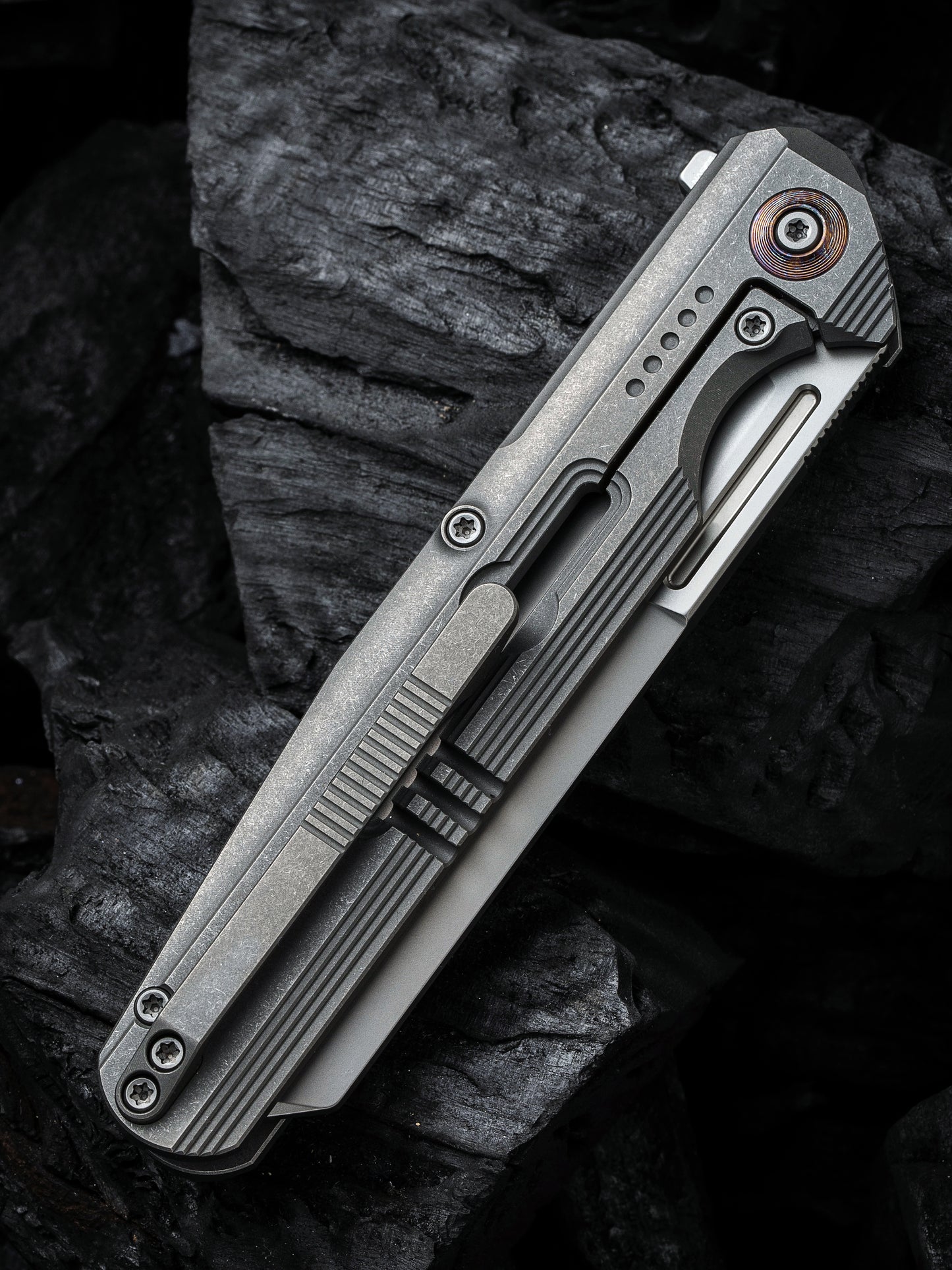 WE Reiver Limited Edition 3.97" CPM S35VN Gray Titanium Folding Knife WE16020-1