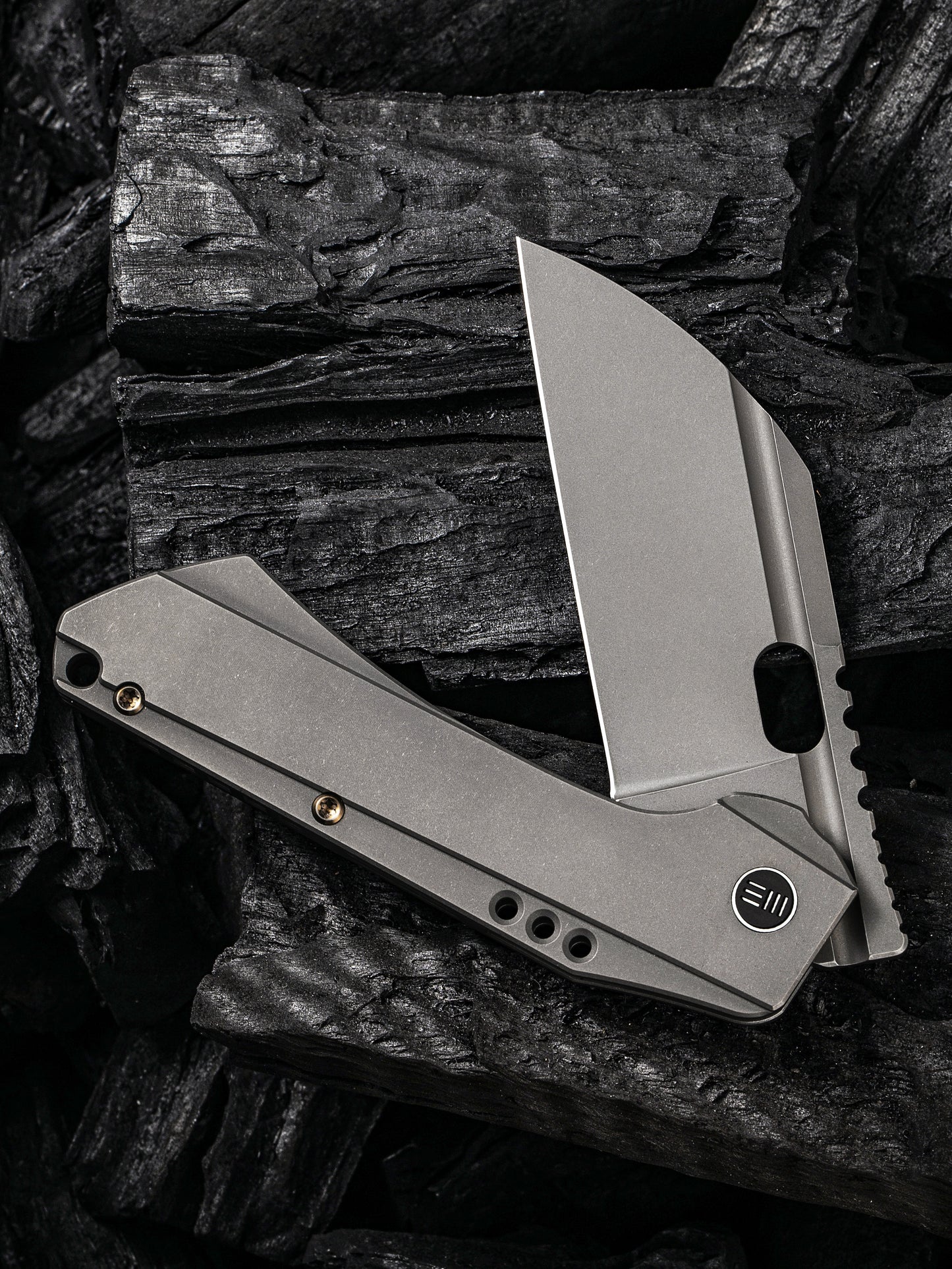 WE Knife Roxi 3 3.14" CPM S35VN Gray Titanium Folding Knife WE19072-1
