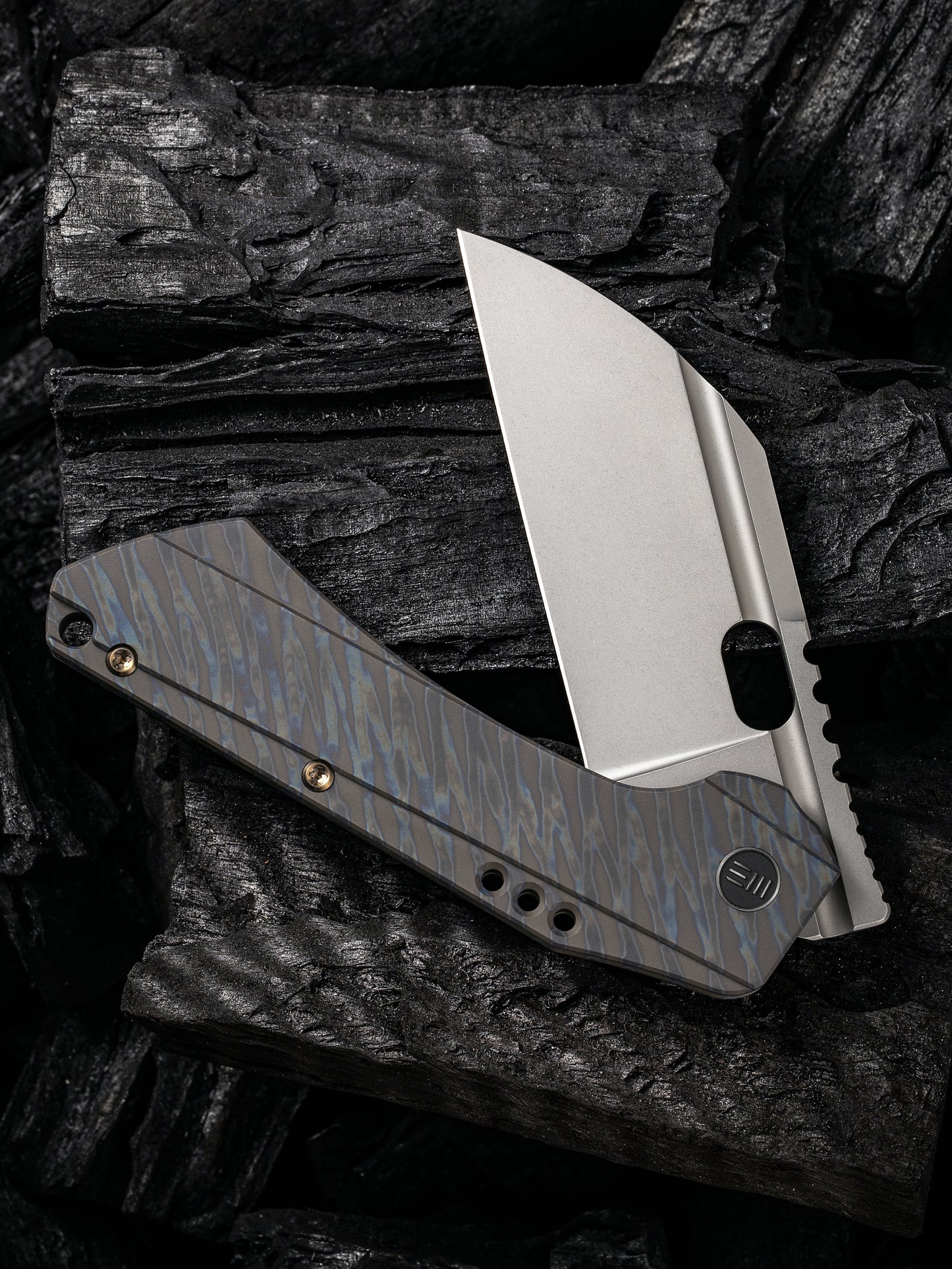 WE Knife Roxi 3 3.14" CPM S35VN Flamed Titanium Folding Knife WE19072-3