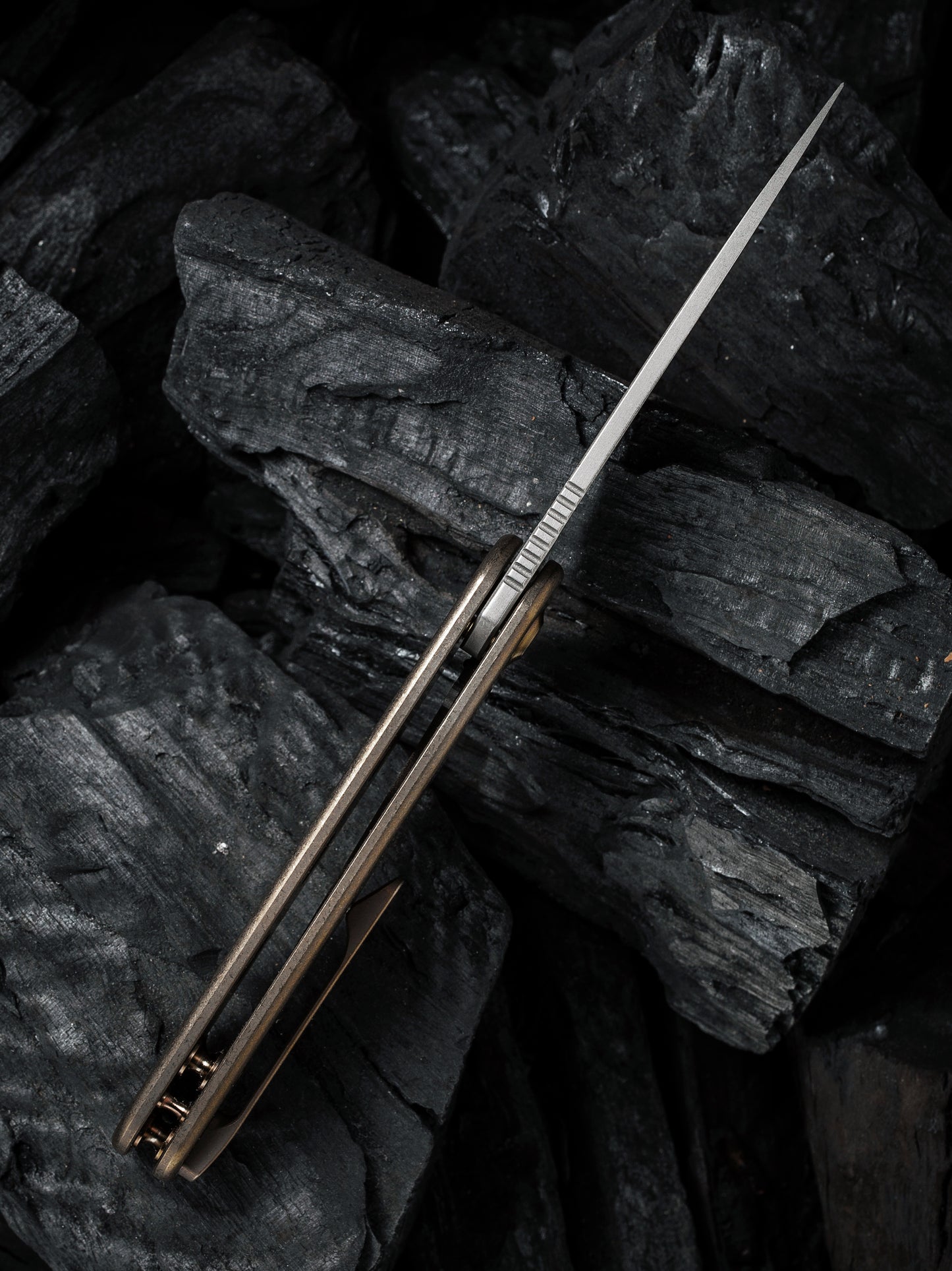 WE Shakan Limited Edition 2.97" CPM 20CV Bronze/Gold Titanium Folding Knife WE20052B-2