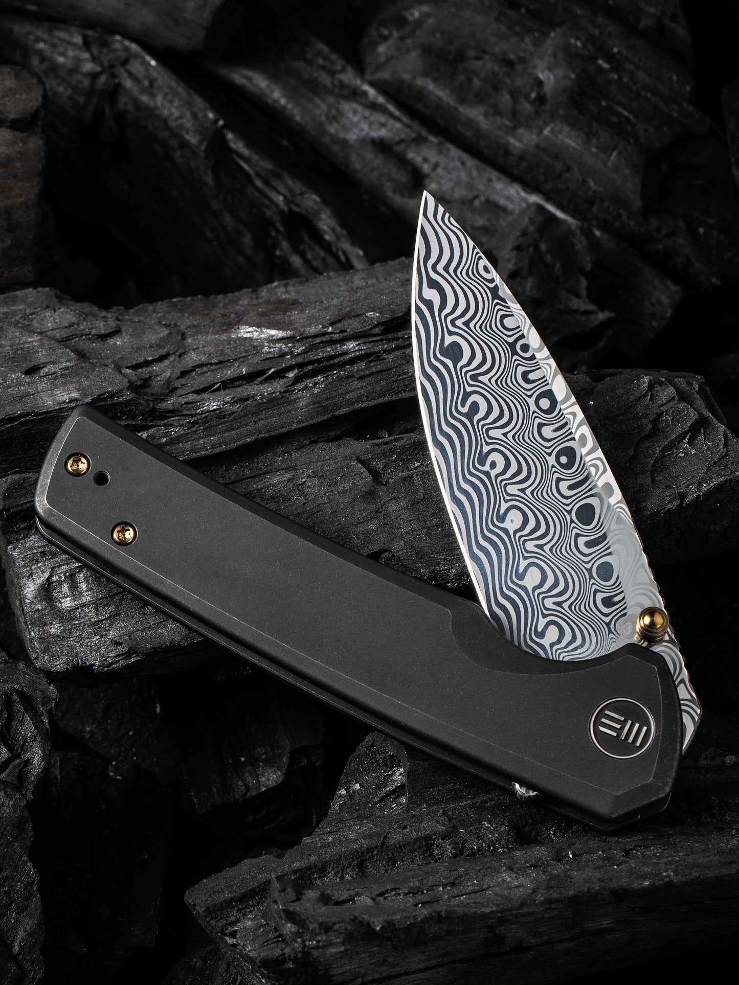 WE Subjugator 3.48" Damasteel Hakkapella Damascus Titanium Folding Knife WE21014C-DS1