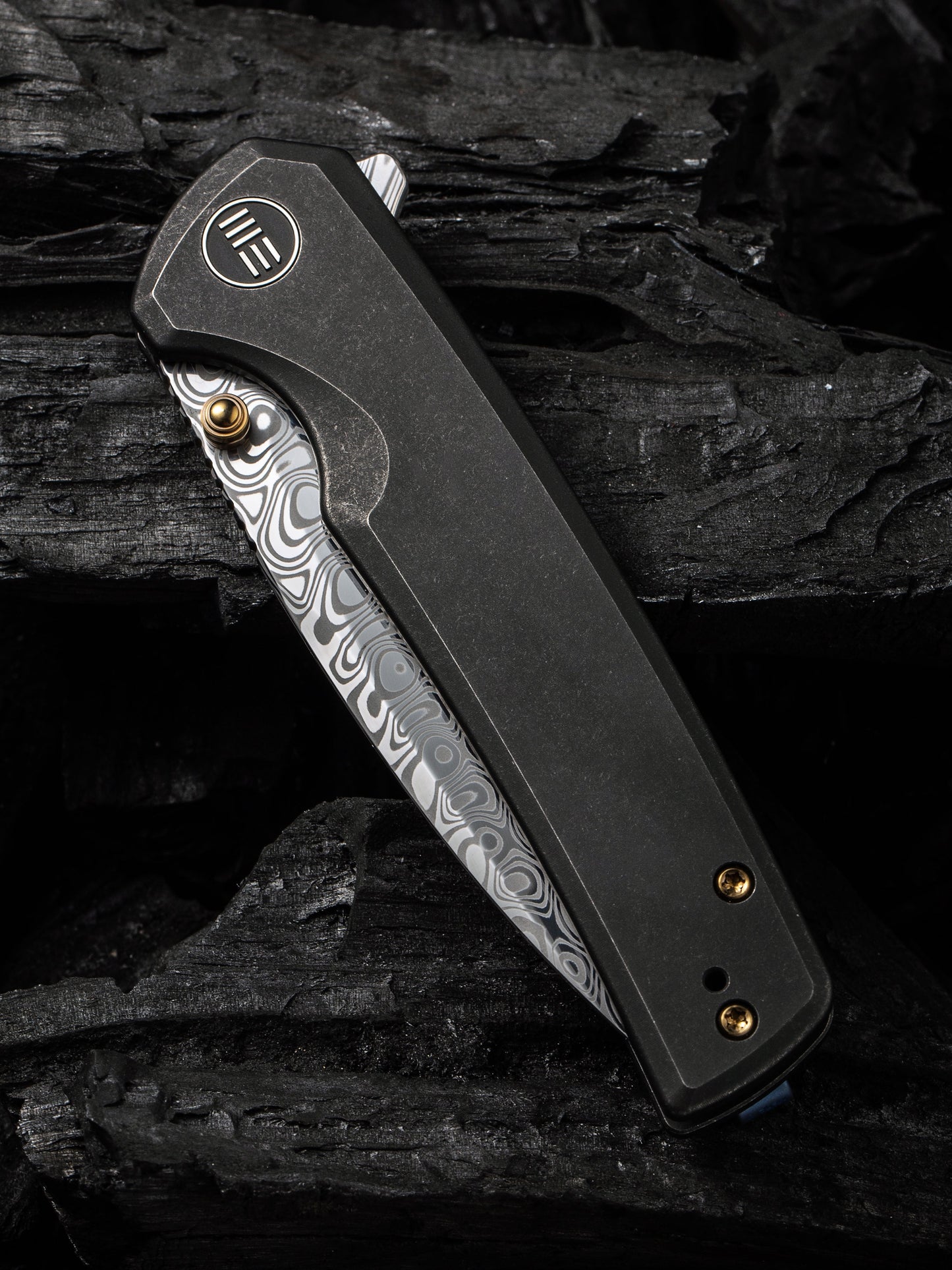 WE Subjugator 3.48" Damasteel Hakkapella Damascus Titanium Folding Knife WE21014C-DS1