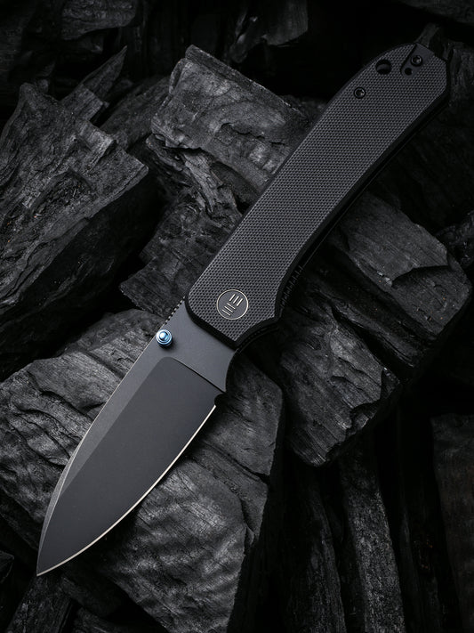 WE Big Banter 3.69" CPM 20CV Black Stonewash G10 Folding Knife WE21045-1