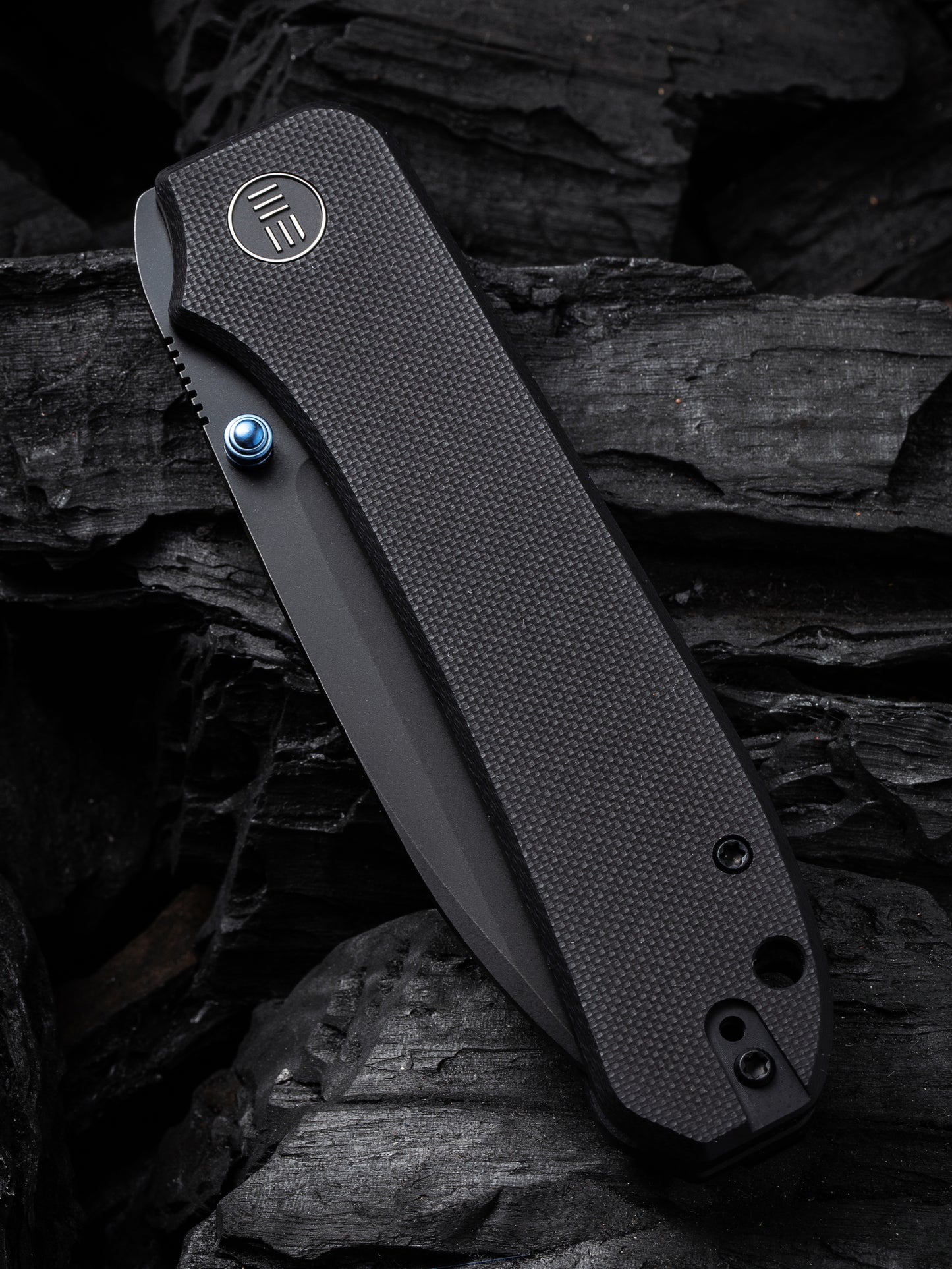 WE Big Banter 3.69" CPM 20CV Black Stonewash G10 Folding Knife WE21045-1