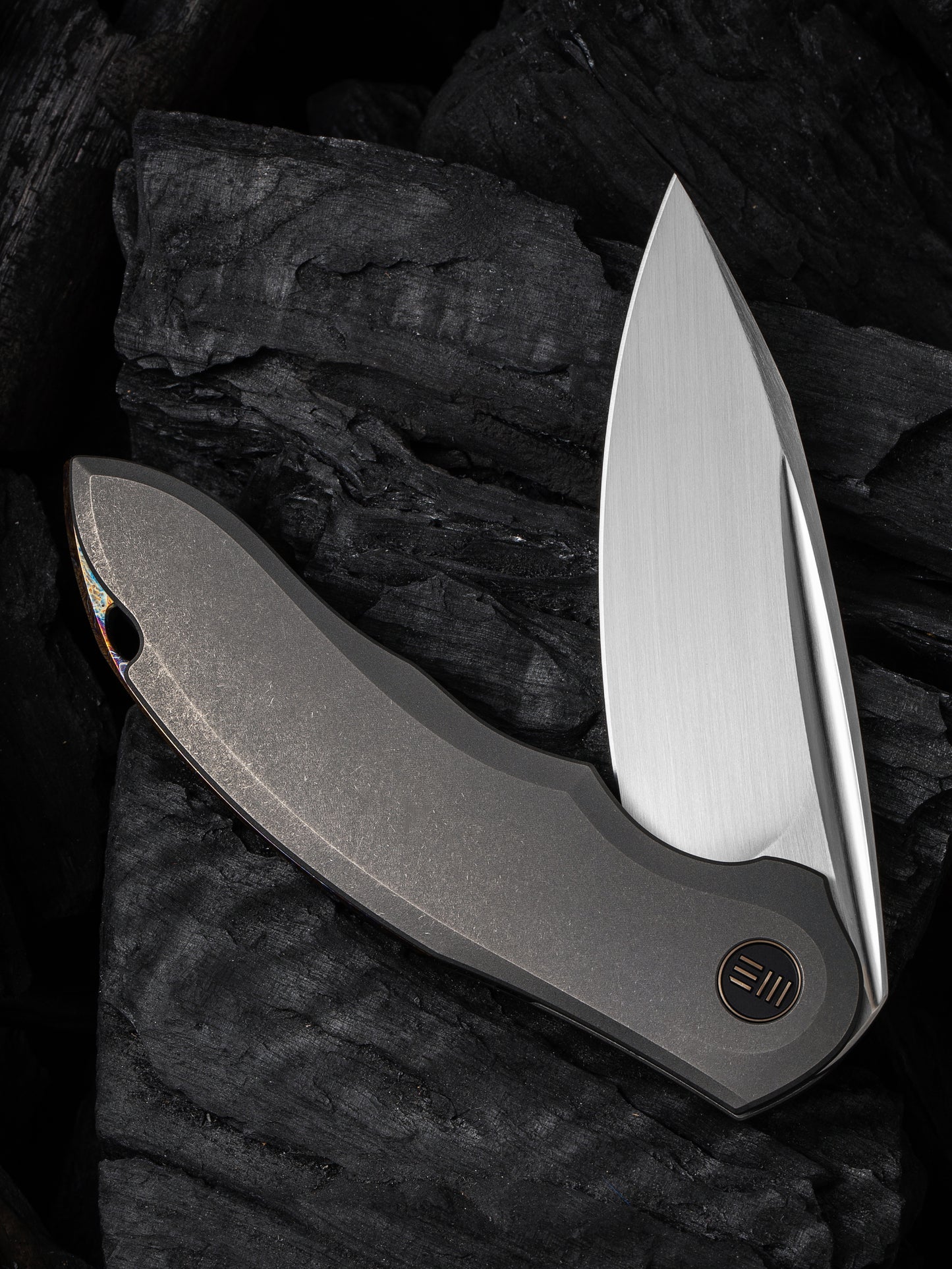 WE Makani Limited Edition 3.61" CPM 20CV Titanium Folding Knife by Anton Tkachenko WE21048-2