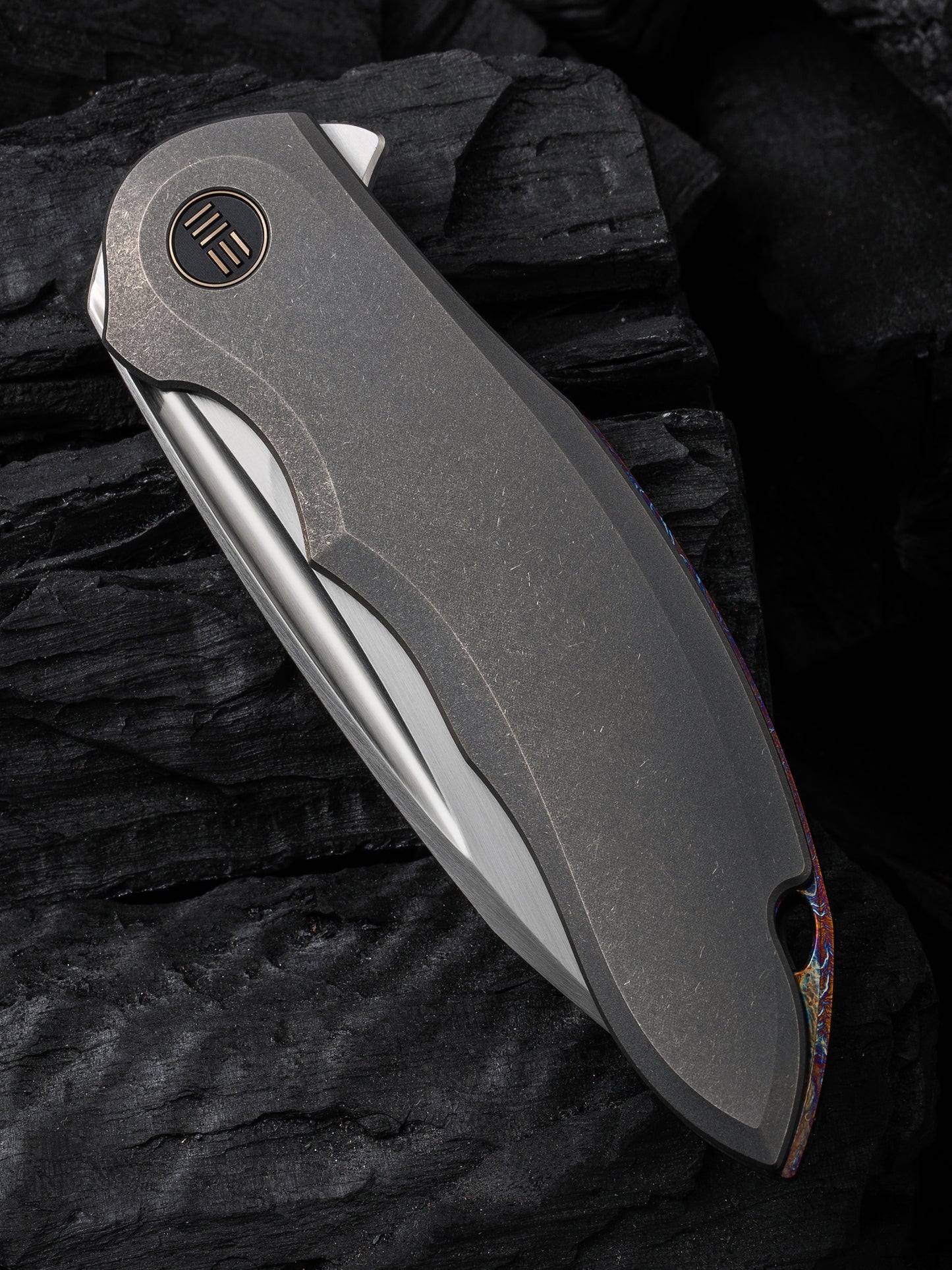 WE Makani Limited Edition 3.61" CPM 20CV Titanium Folding Knife by Anton Tkachenko WE21048-2