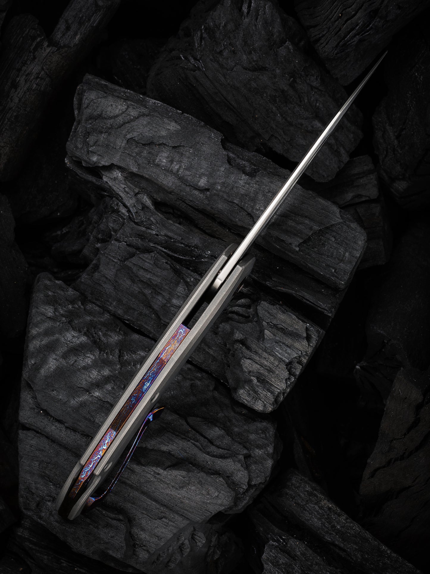 WE Makani Limited Edition 3.61" CPM 20CV Titanium Aluminum Foil Carbon Fiber Folding Knife by Anton Tkachenko WE21048B-2