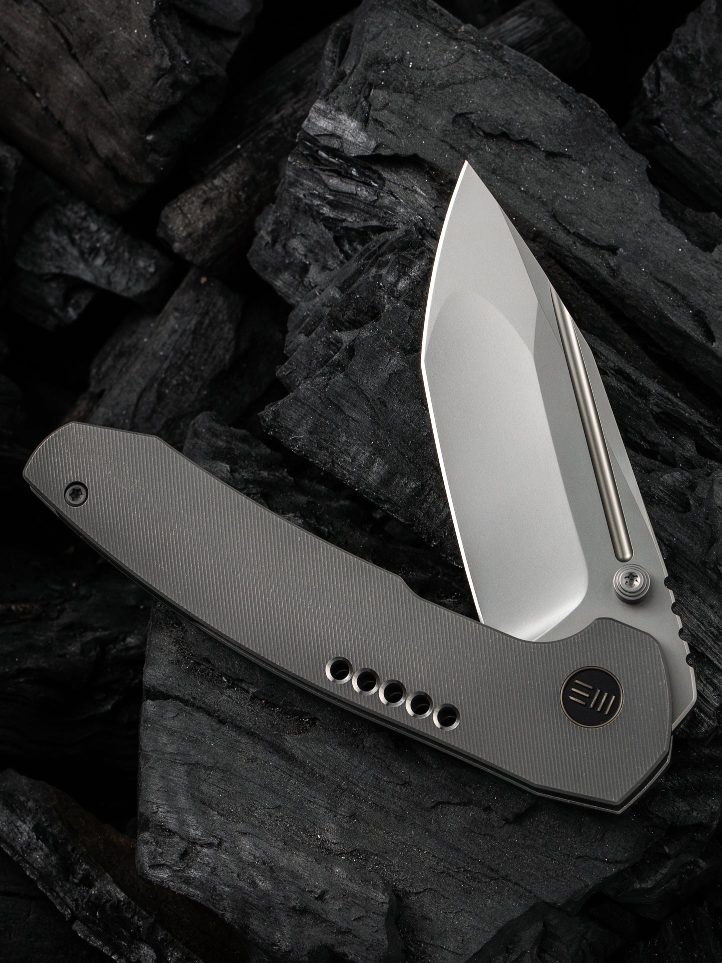 WE Trogon 3.2" CPM 20CV Gray Titanium Folding Knife by Brian Brown WE22002-1