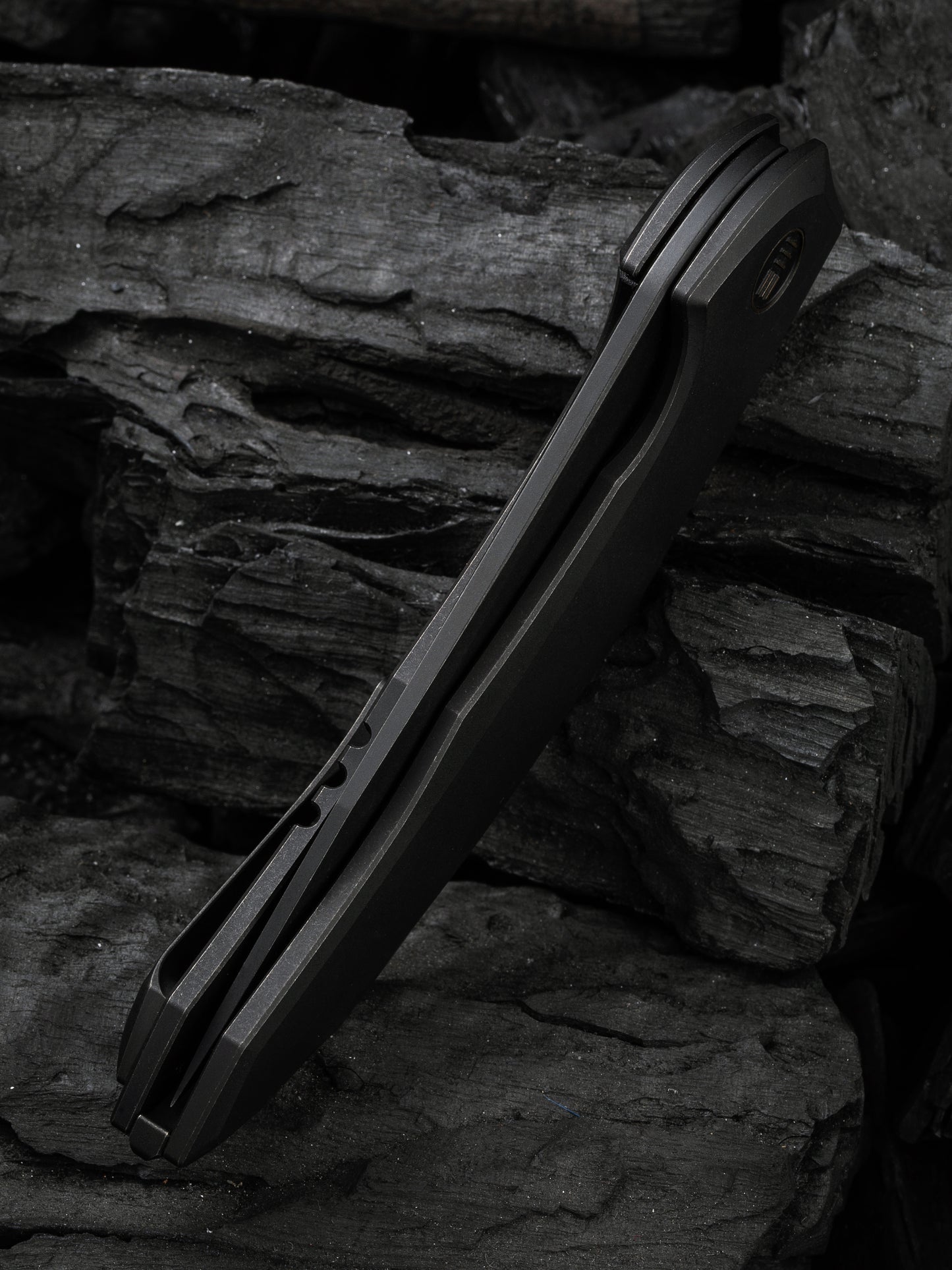 WE Merata Limited Edition 3.68" CPM 20CV Black/Black Titanium Folding Knife by Anton Tkachenko WE22008A-1