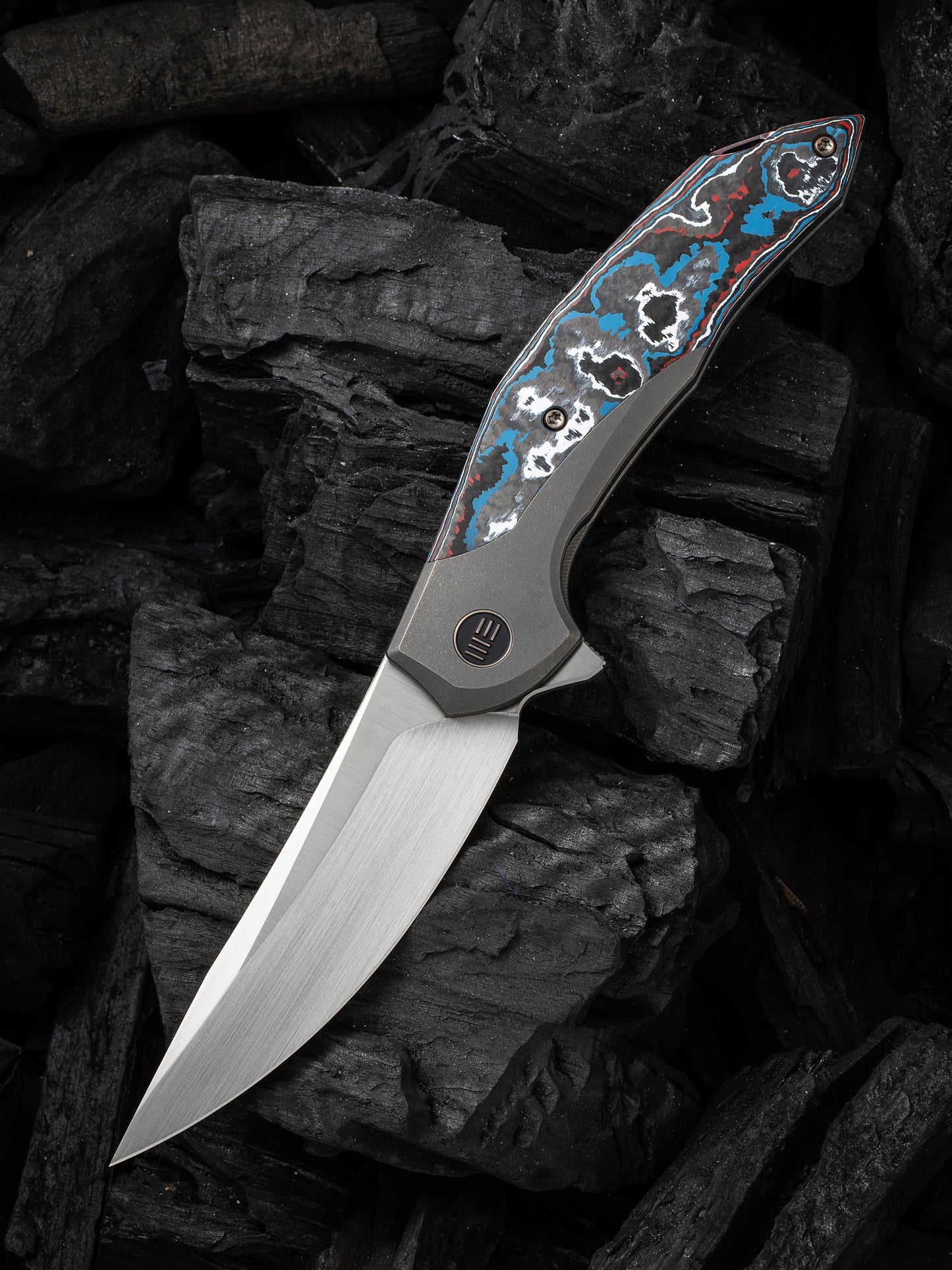 WE Merata Limited Edition 3.68" CPM 20CV Nebula Fat Carbon Fiber Titanium Folding Knife by Anton Tkachenko WE22008B-2