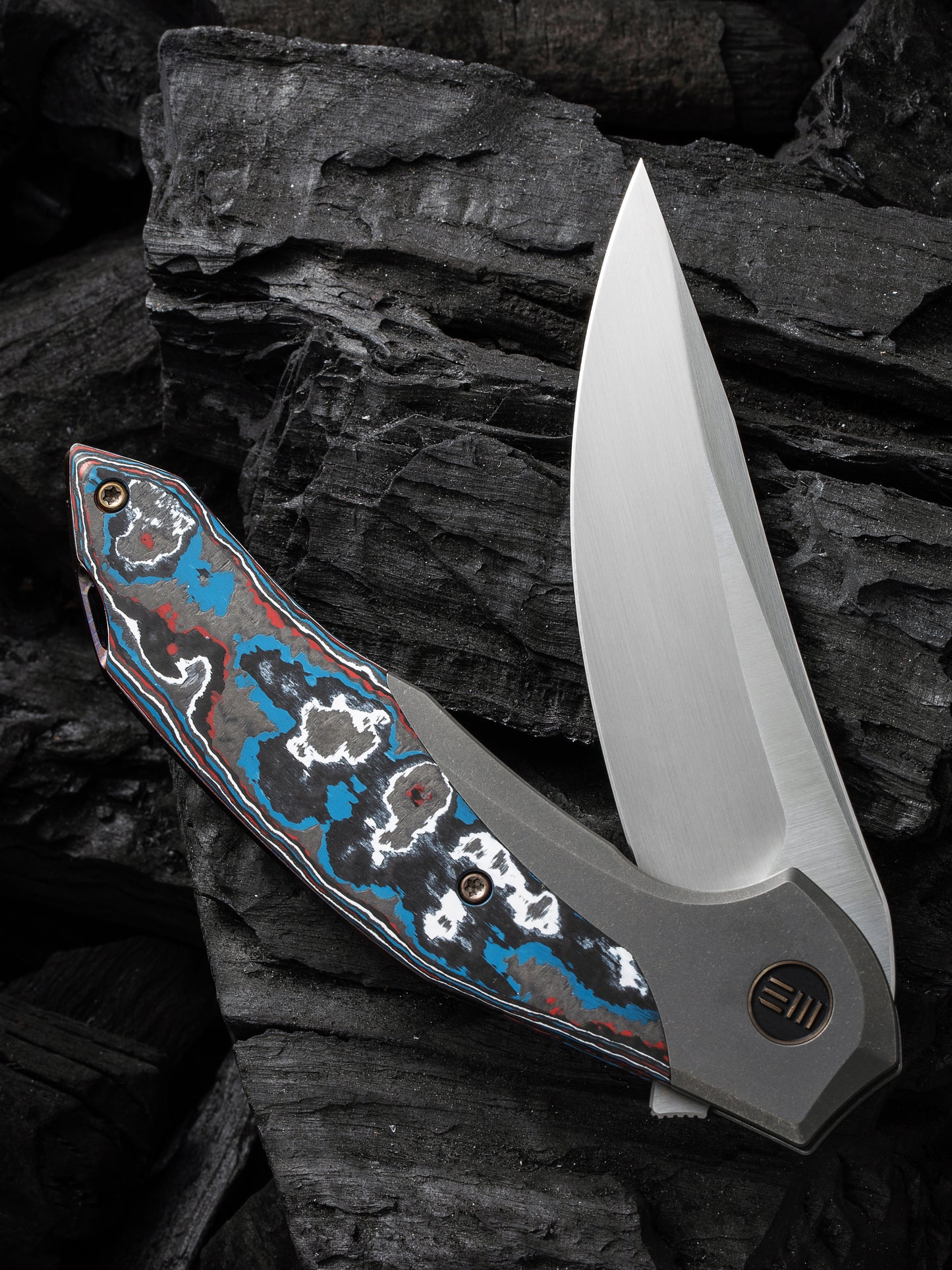 WE Merata Limited Edition 3.68" CPM 20CV Nebula Fat Carbon Fiber Titanium Folding Knife by Anton Tkachenko WE22008B-2