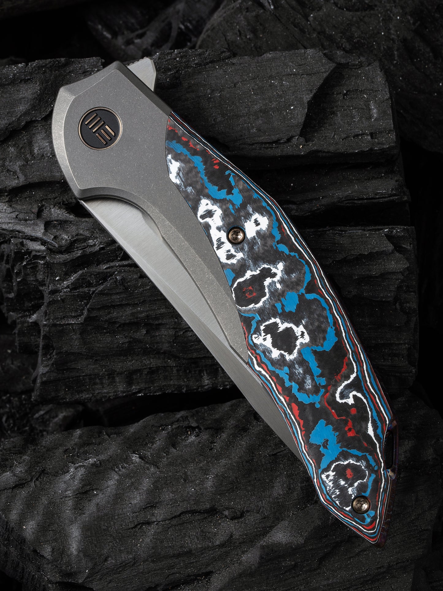 WE Merata Limited Edition 3.68" CPM 20CV Nebula Fat Carbon Fiber Titanium Folding Knife by Anton Tkachenko WE22008B-2