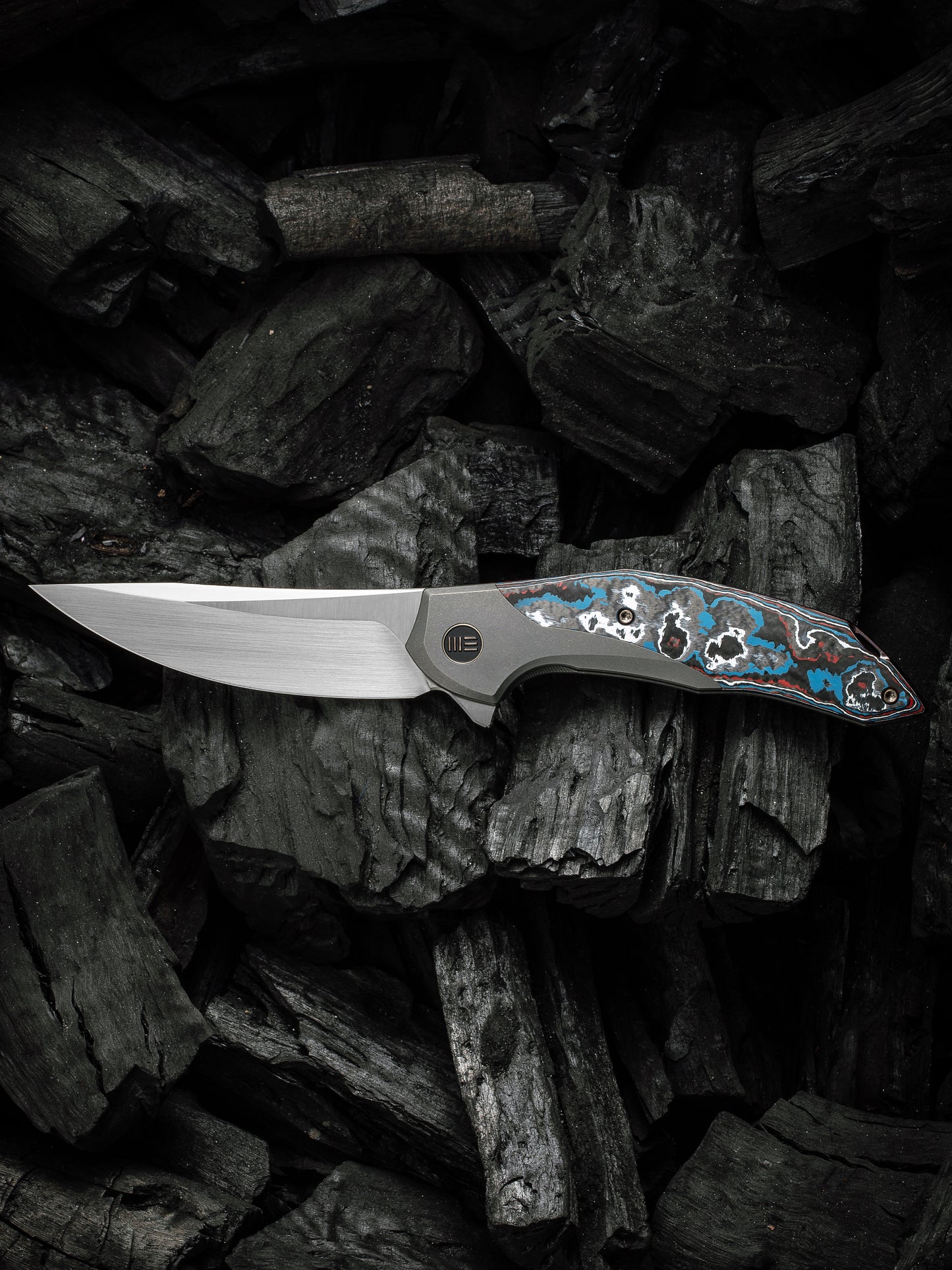 WE Merata Limited Edition 3.68" CPM 20CV Nebula Fat Carbon Fiber Titanium Folding Knife by Anton Tkachenko WE22008B-2