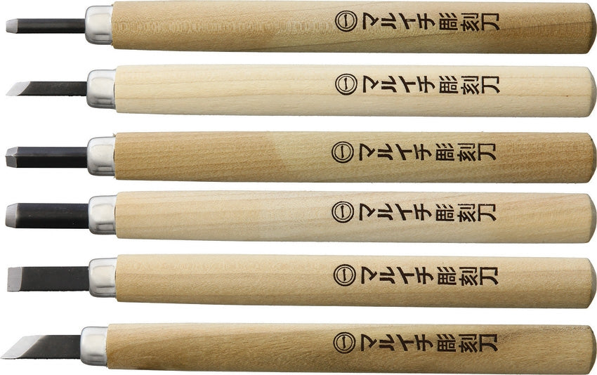 Yoshiharu 6-piece Wood Carving Chisel Kit - Made in Japan