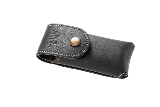 LionSteel Large Black Leather Folding Knife Pouch/Sheath 120x45x20 mm