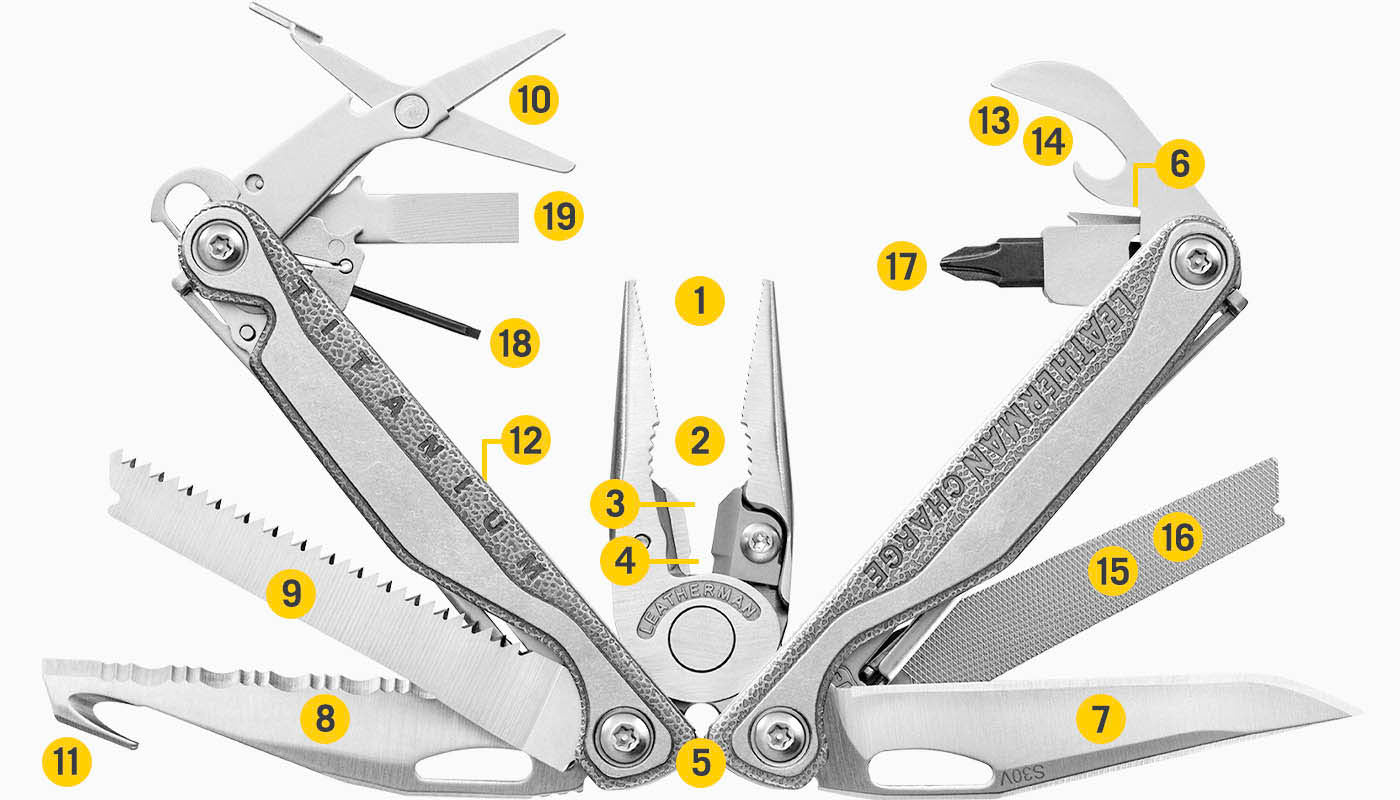 Leatherman Charge Plus TTI 4" Titanium Multi Tool with S30V Blade and Nylon Sheath