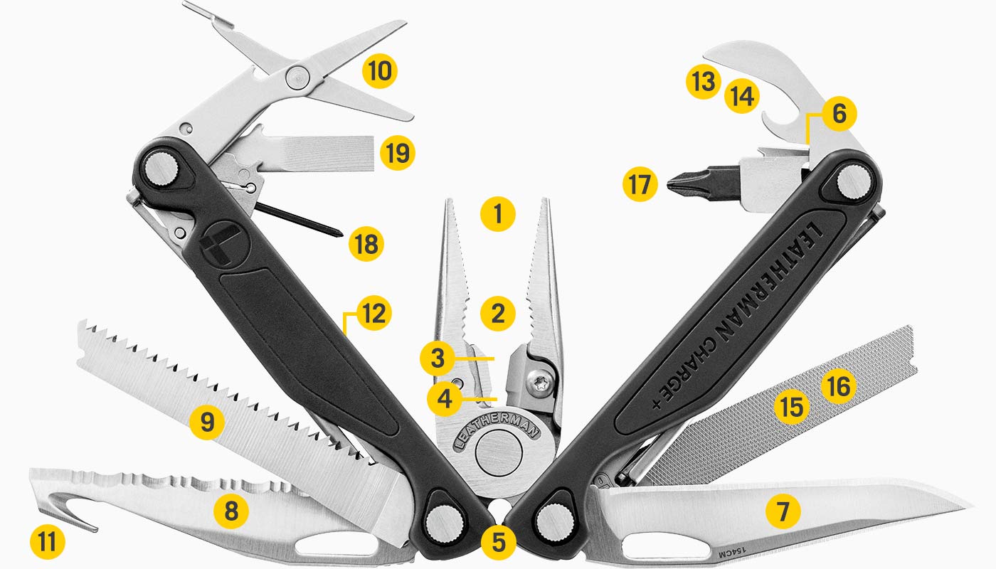 Leatherman Charge Plus Black 4" Multi Tool with 154CM Blade and MOLLE Sheath