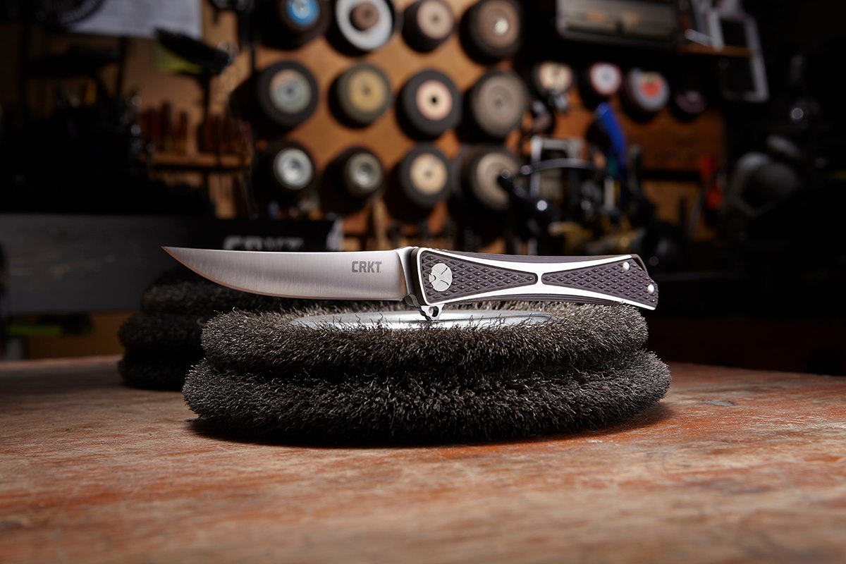 CRKT Crossbones 3.5" IKBS Folding Knife with Flipper - Jeff Park Design - 7530