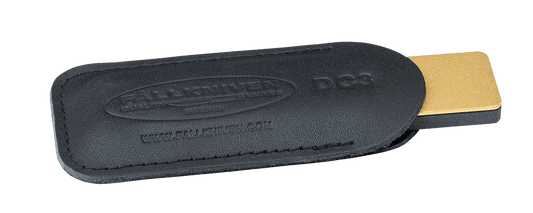 Fallkniven DC3 Compact Diamond / Ceramic Whetstone 25x75mm with Leather Strop Pouch