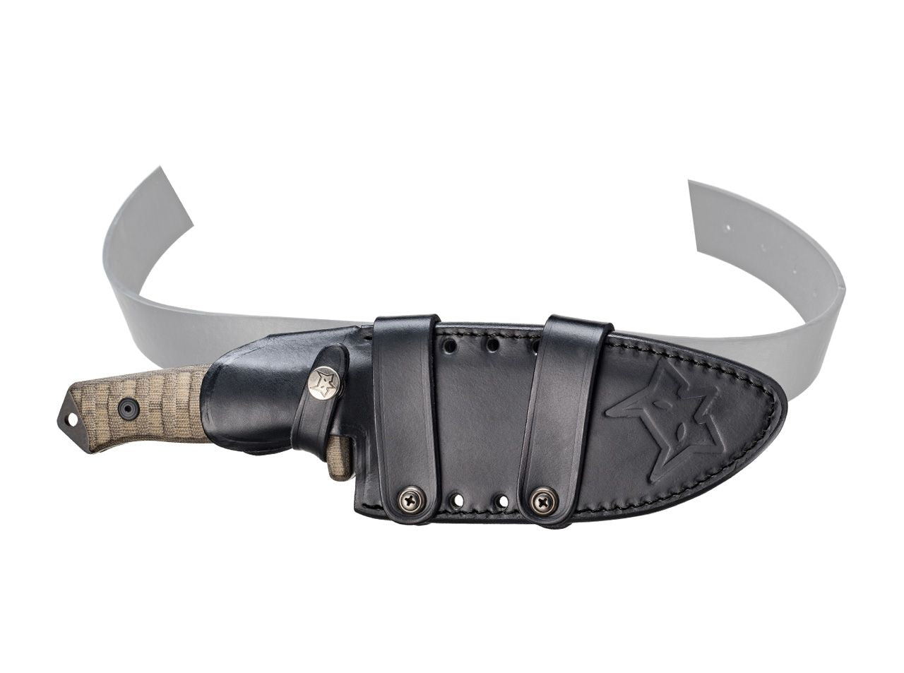 Fox Bushman 6.3" D2 Black Stonewash OD Green Fixed Blade Knife FX-609 OD