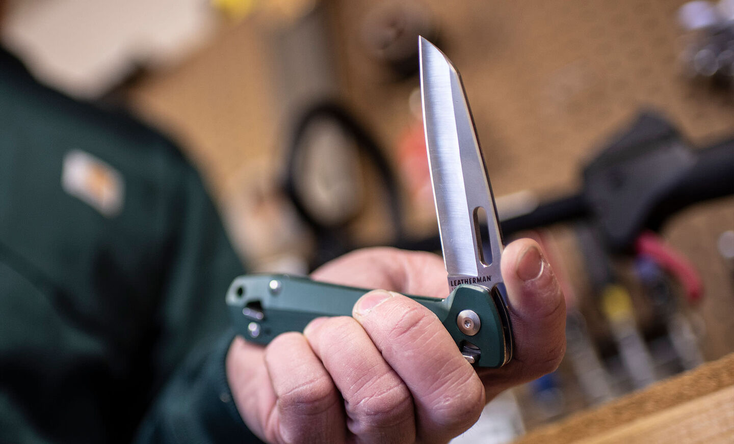 Leatherman Free K2 4.5" Evergreen Magnetic Locking Multi Tool Folding Knife