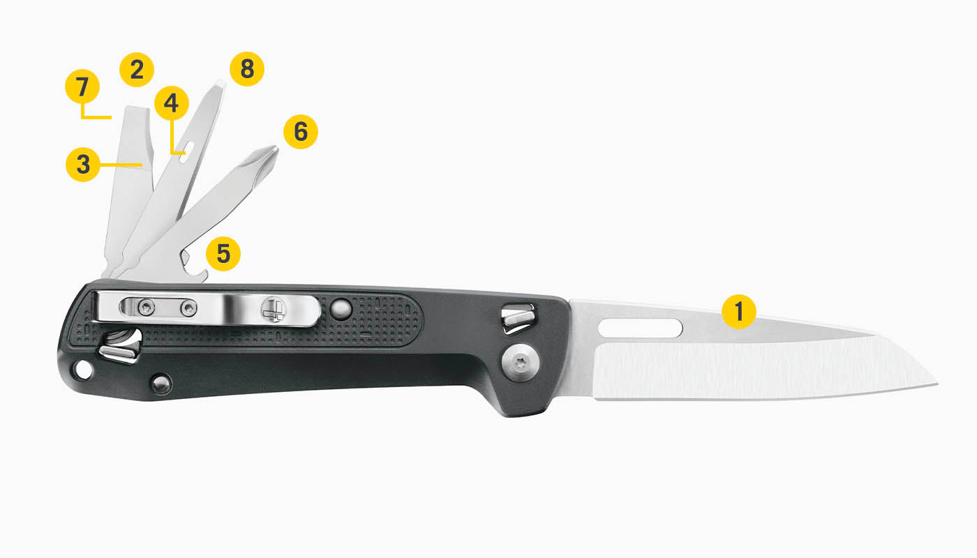 Leatherman Free K2 4.5" Evergreen Magnetic Locking Multi Tool Folding Knife