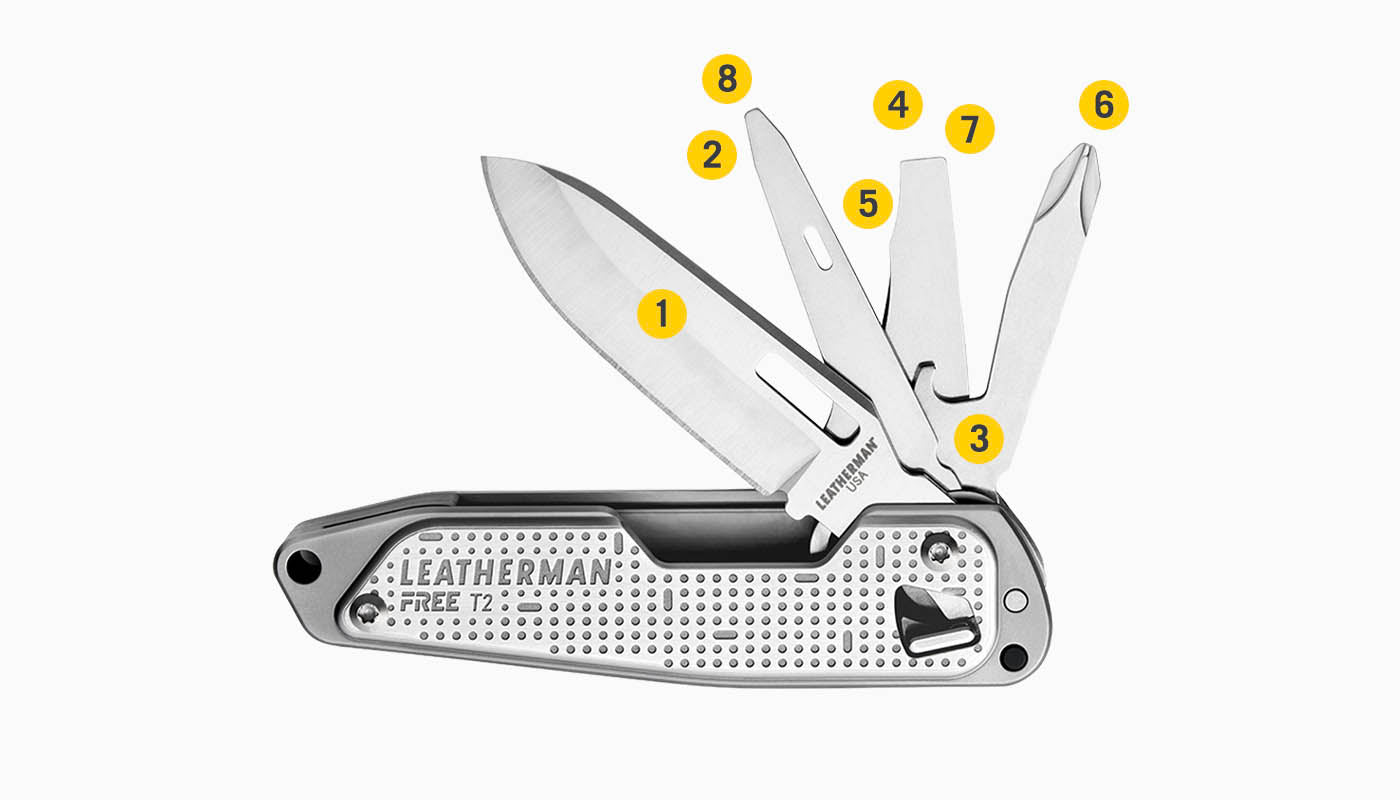 Leatherman Free T2 3.6" Magnetic Locking Multi Tool